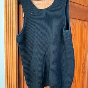 LOFT Black Textured Knit Top